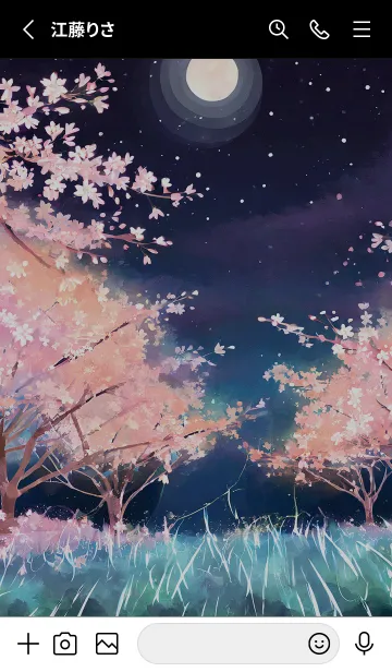 [LINE着せ替え] 美しい夜桜の着せかえ#621の画像2