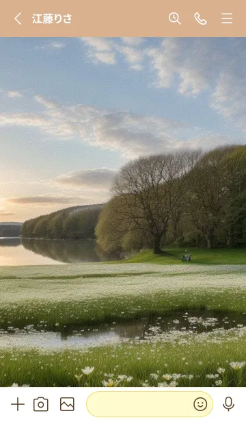 [LINE着せ替え] 田園風光-春の丘の草原 k29yQの画像2