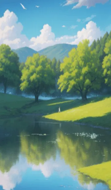 [LINE着せ替え] 田園風光-春の丘の草原 BUlPeの画像1