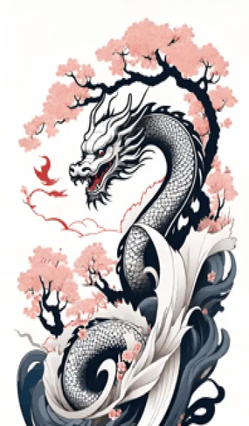 [LINE着せ替え] 人間関係桃花の龍 OT0Pyの画像1