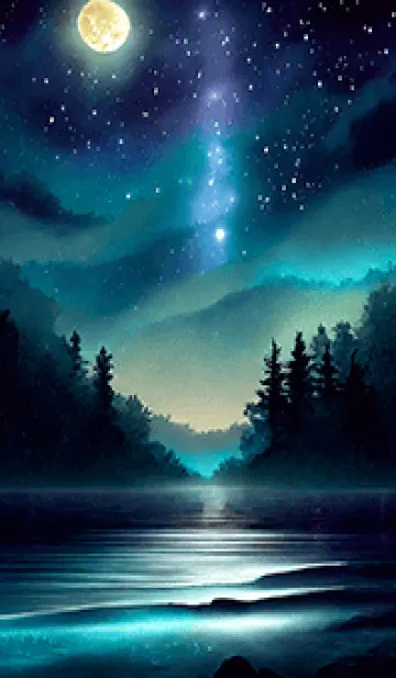 [LINE着せ替え] 綺麗な星空の夜景着せかえ#756の画像1