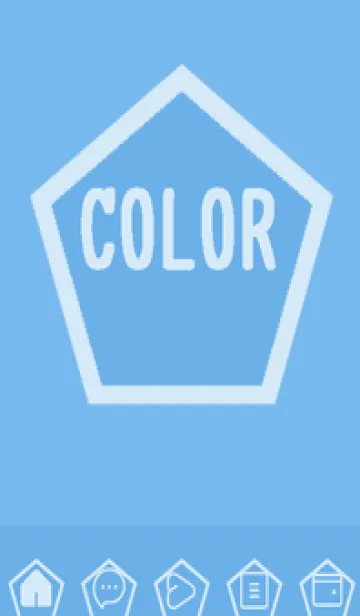 [LINE着せ替え] blue color I56の画像1