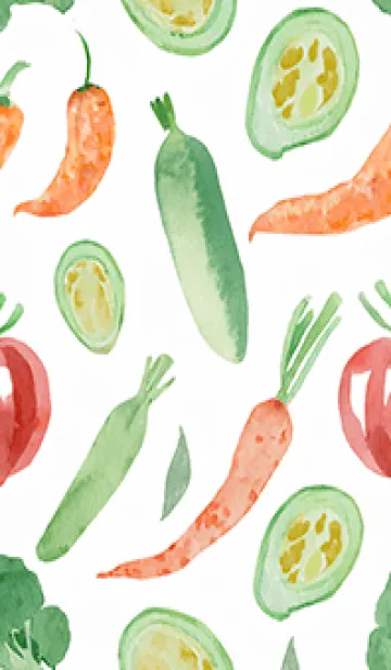 [LINE着せ替え] 【シンプル】お野菜の着せかえ#497の画像1