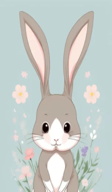 [LINE着せ替え] 快適な良い日 - 可愛い兎 Av02bの画像1