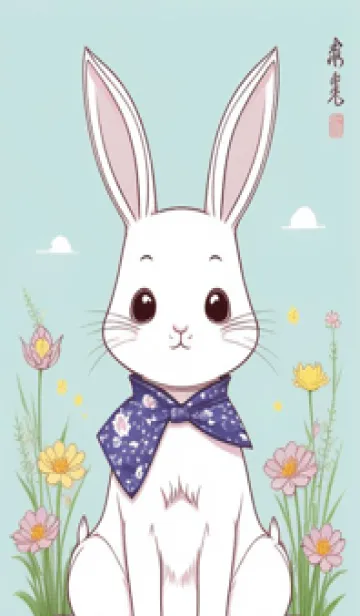 [LINE着せ替え] 快適な良い日 - 可愛い兎 ovgLzの画像1
