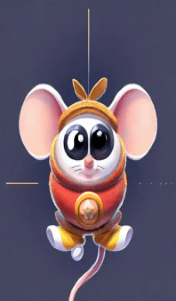 [LINE着せ替え] 快適な良い一日 可愛い小さなマウス P5w6lの画像1