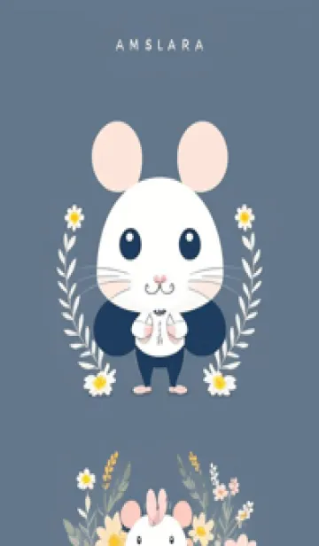 [LINE着せ替え] 快適な良い日 可愛い小さなマウス 7KVX9の画像1