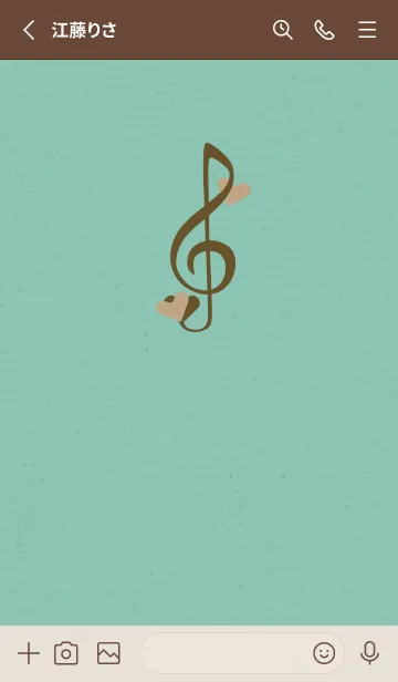 [LINE着せ替え] ト音記号＆♥ チョコミントの画像2