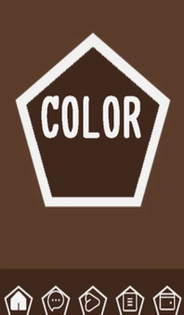 [LINE着せ替え] brown color I56の画像1