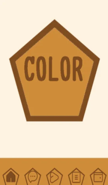 [LINE着せ替え] brown color I59の画像1