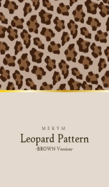 [LINE着せ替え] Leopard Pattern BROWN 14の画像1