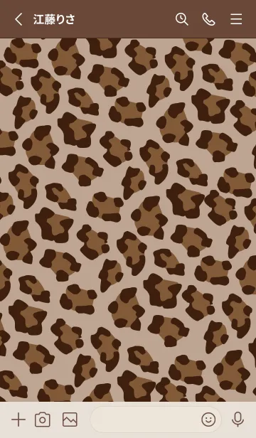 [LINE着せ替え] Leopard Pattern BROWN 14の画像2