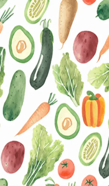 [LINE着せ替え] 【シンプル】お野菜の着せかえ#500の画像1
