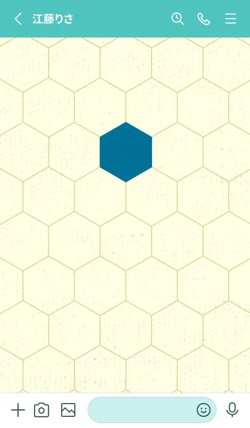 [LINE着せ替え] 六角形のきせかえ ダックブルーの画像2