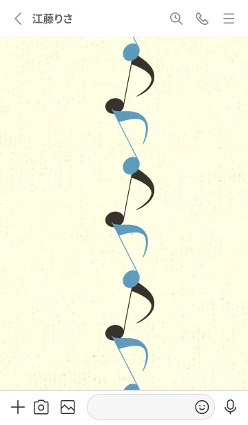 [LINE着せ替え] 八分音符1 アクアグレイの画像2