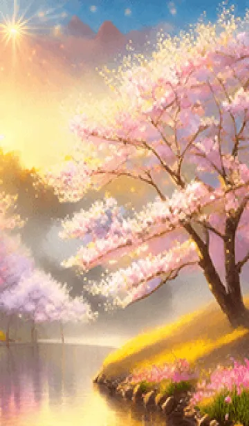 [LINE着せ替え] 優美な春の風景の着せかえ(Spring-398)の画像1