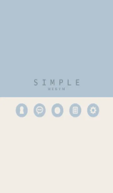 [LINE着せ替え] SIMPLE-ICON BLUE 23の画像1