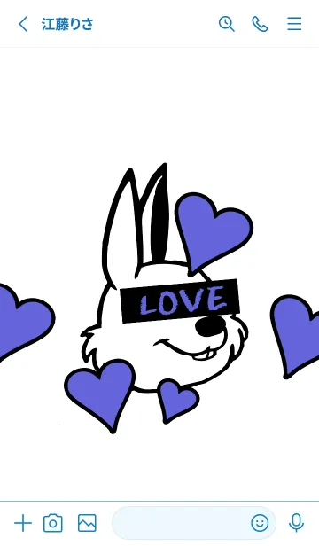 [LINE着せ替え] ラブ ラビット 128の画像2