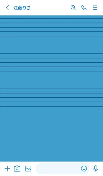 [LINE着せ替え] 五線譜1 ヨットブルーの画像2