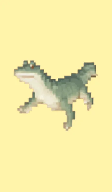 [LINE着せ替え] ワニのドット絵のきせかえ Yellow 05の画像1