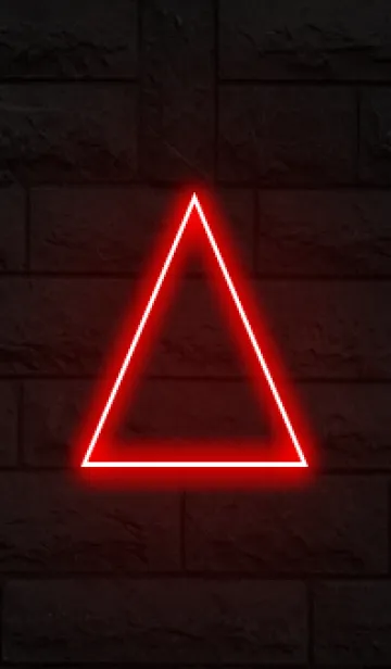 [LINE着せ替え] Neon Triangle - REDの画像1