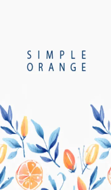 [LINE着せ替え] 水彩のオレンジガーデン simpleの画像1