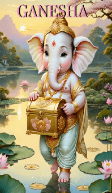 [LINE着せ替え] Lotus Ganesha :Rich & Rich Theme (JP)の画像1