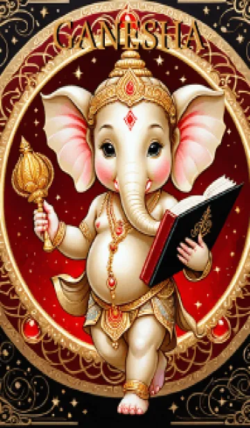 [LINE着せ替え] Red Ganesha : Rich & Rich Theme (JP)の画像1