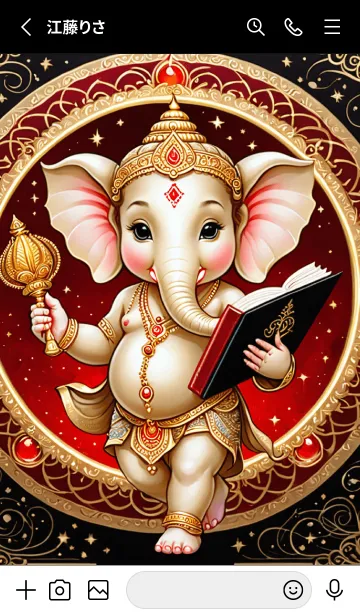 [LINE着せ替え] Red Ganesha : Rich & Rich Theme (JP)の画像2