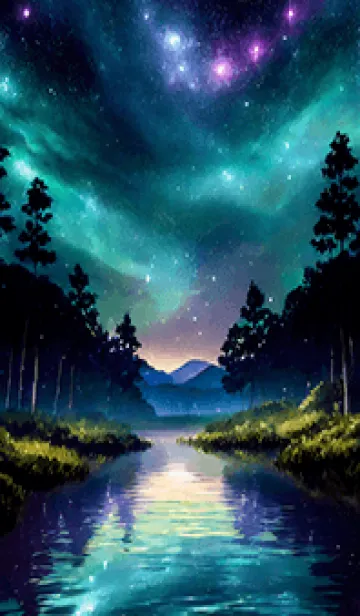 [LINE着せ替え] 綺麗な星空の夜景着せかえ#773の画像1