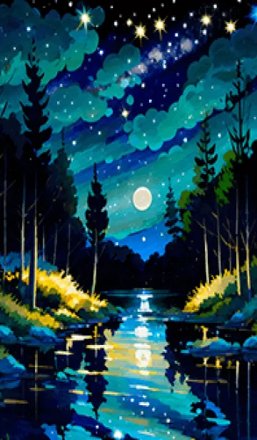 [LINE着せ替え] 綺麗な星空の夜景着せかえ#774の画像1