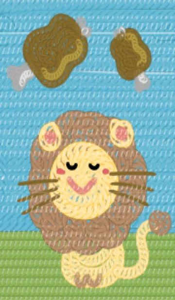 [LINE着せ替え] 毛糸風らいおんさんの画像1