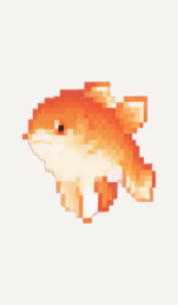 [LINE着せ替え] 金魚のドット絵のきせかえ Brown 03の画像1