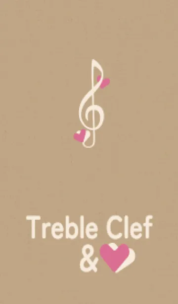 [LINE着せ替え] ト音記号＆♥ ホワイトチョコの画像1