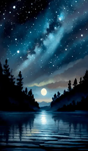 [LINE着せ替え] 綺麗な星空の夜景着せかえ#776の画像1