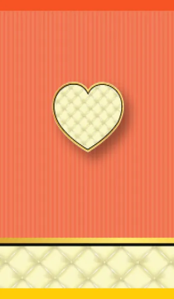 [LINE着せ替え] キルティングのハート 赤と黄色の画像1