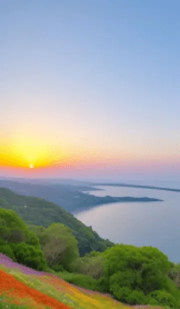 [LINE着せ替え] 田園風光-春の丘の草原 toPwqの画像1