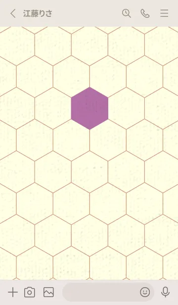 [LINE着せ替え] 六角形のきせかえ ペールモーベットの画像2