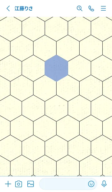 [LINE着せ替え] 六角形のきせかえ ファウンテンブルーの画像2