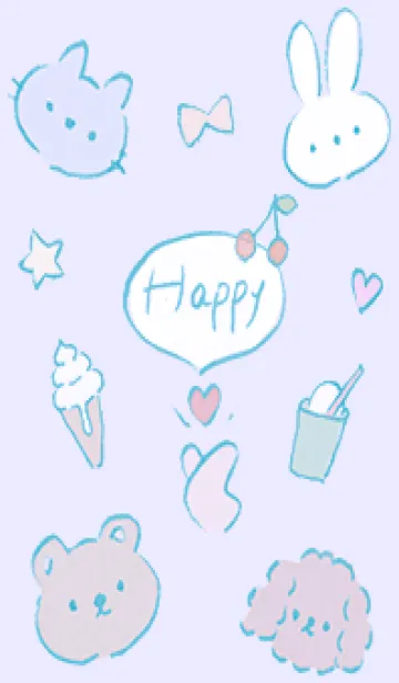 [LINE着せ替え] purple フリースタイル11_1の画像1