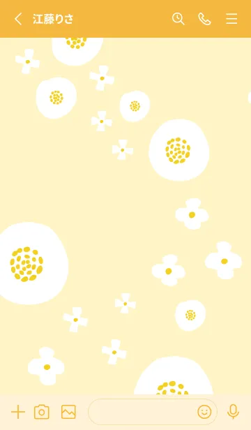 [LINE着せ替え] 3種の白い花6の画像2