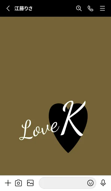 [LINE着せ替え] ラブ イニシャル ”K” 17の画像2