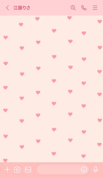 [LINE着せ替え] pattern_heart peachpinkの画像2