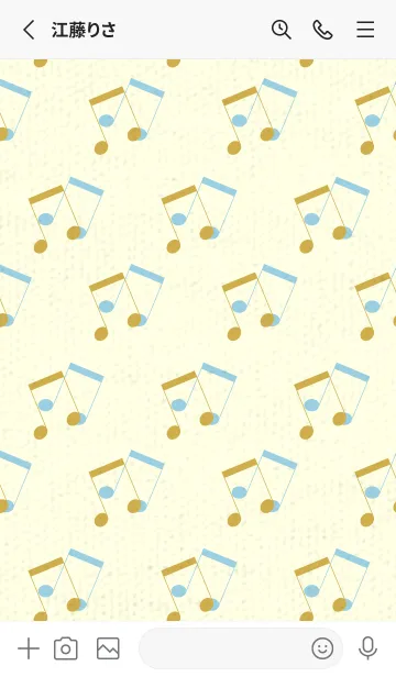 [LINE着せ替え] 2連符柄  芥子色の画像2