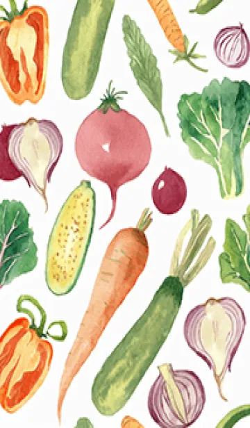 [LINE着せ替え] 【シンプル】お野菜の着せかえ#520の画像1