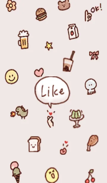 [LINE着せ替え] pinkbrown 好きなもの07_1の画像1