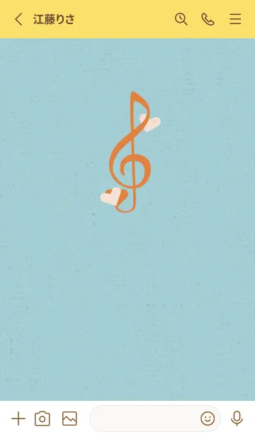 [LINE着せ替え] ト音記号＆♥ わんぱくの画像2