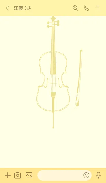 [LINE着せ替え] チェロの楽器きせかえ 純白の画像2