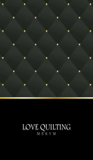 [LINE着せ替え] LOVE QUILTING -chic olive black-の画像1