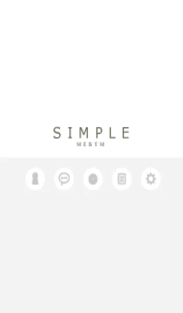 [LINE着せ替え] SIMPLE-ICON WHITE 22の画像1